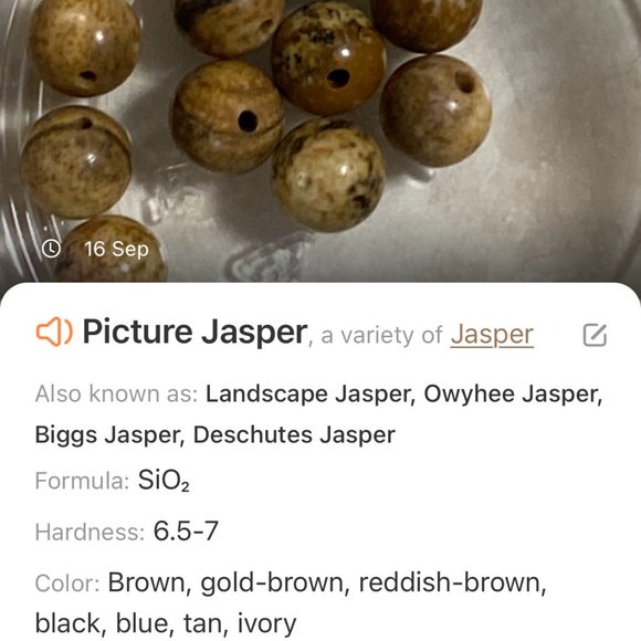 Jasper Stone Silver Cat on the Moon Necklace, Genuine Gemstone Beaded Necklace - Picture 7 of 8